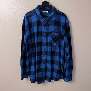 Magellan Outdoors Men's Classic Fit Long Sleeve 100% Cotton Shirt Plaid Size 2XL